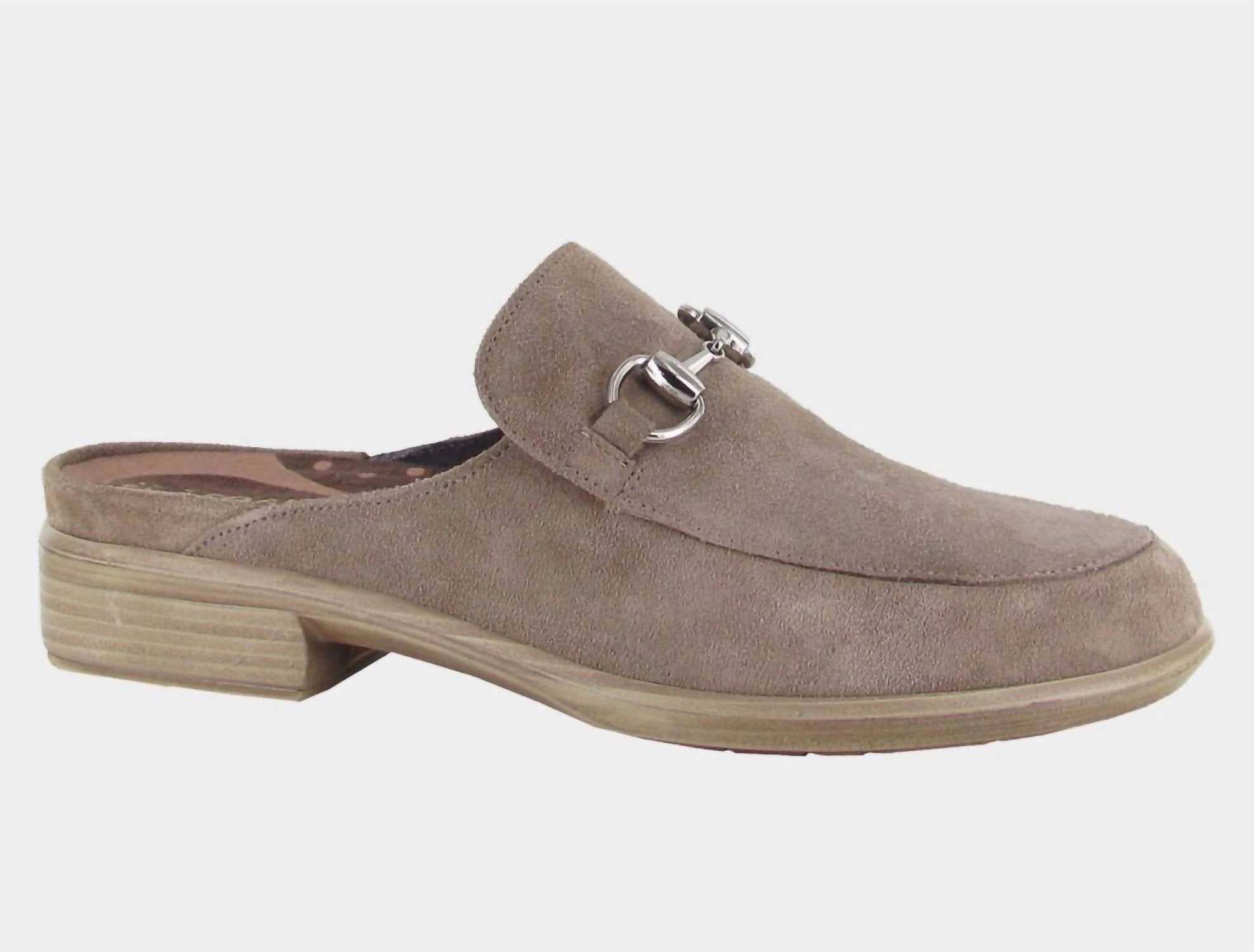 Women??S Halny Suede Clog In Almond Comfortable Feel Comfort arch