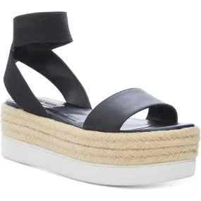 Support Comfort Kylee Womens Faux Leather Ankle Strap Espadrilles