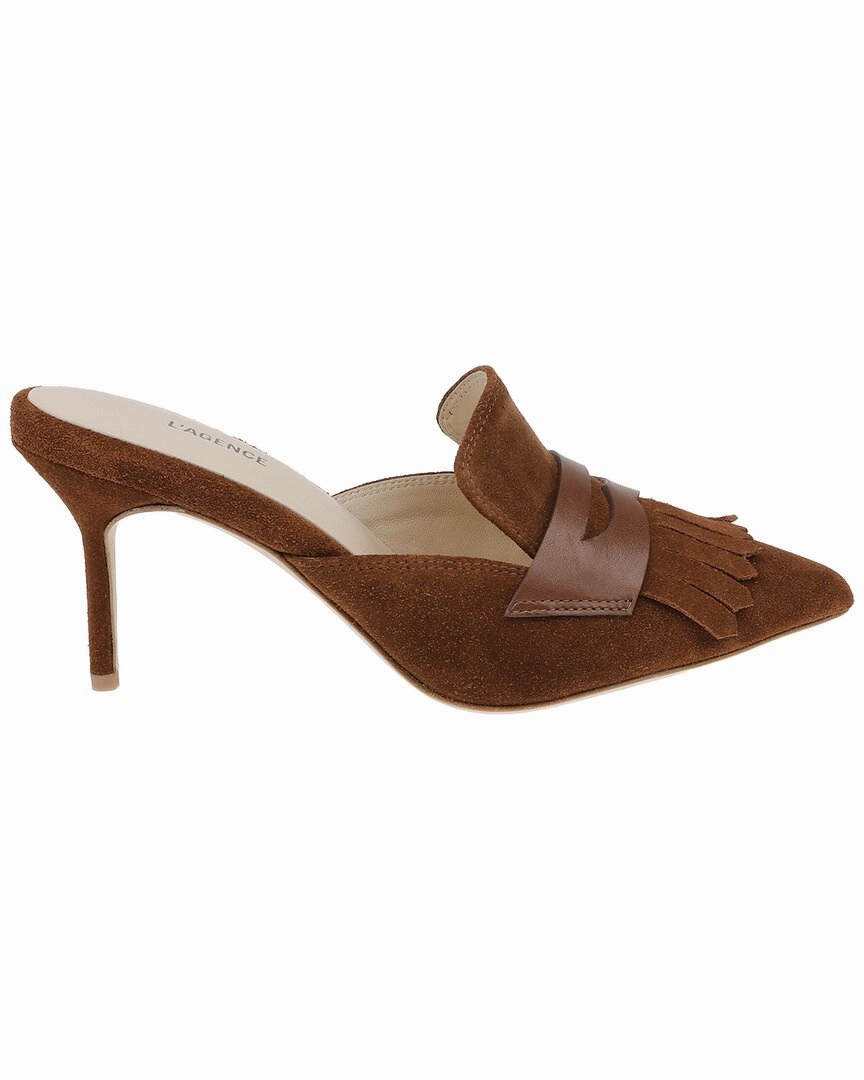 Quick Travel Sporty Vibe L'AGENCE Bijou Suede Heeled Mule