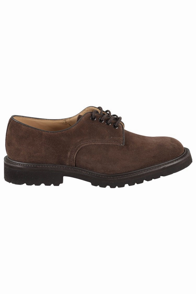 Subtle shade Lace-Up Brown Suede Shoes With Durable Rubber Sole