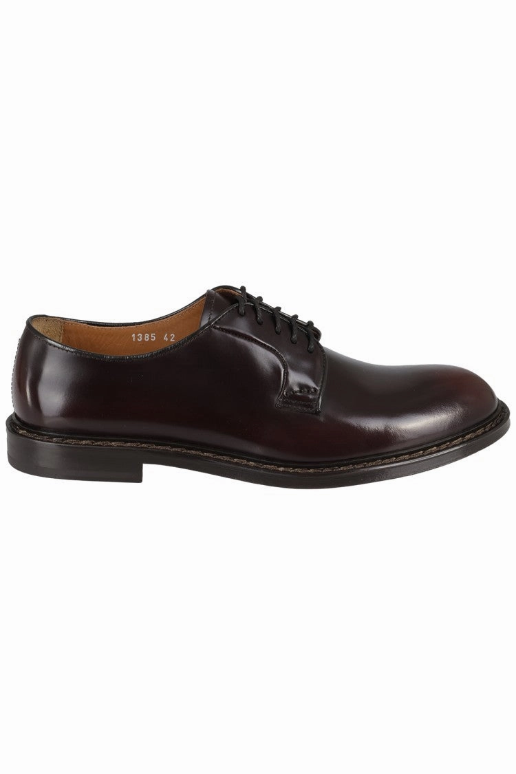 Laced Derby Shoe Style Sharp Subtle Finish