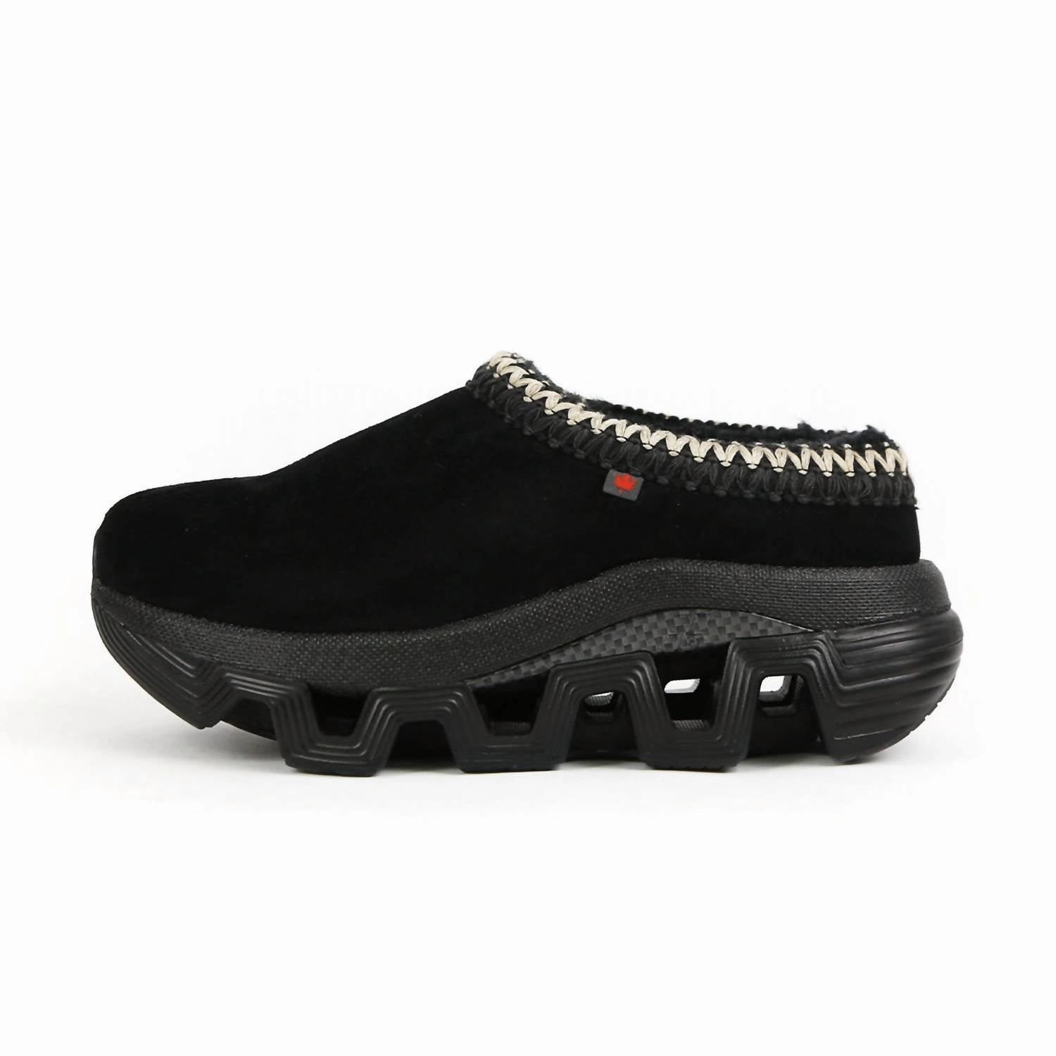 Women's Winter Clogs With Stability Sole Snoworca In Black Cozy Sandal Step