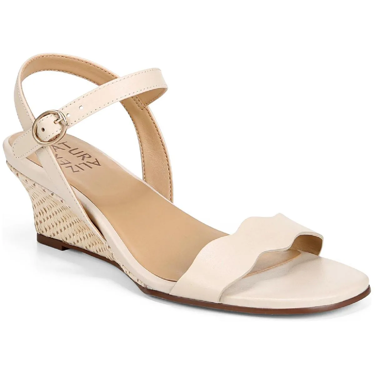 Lacey Womens Leather Ankle Strap Wedge Sandals Sporty Outdoor Sandals