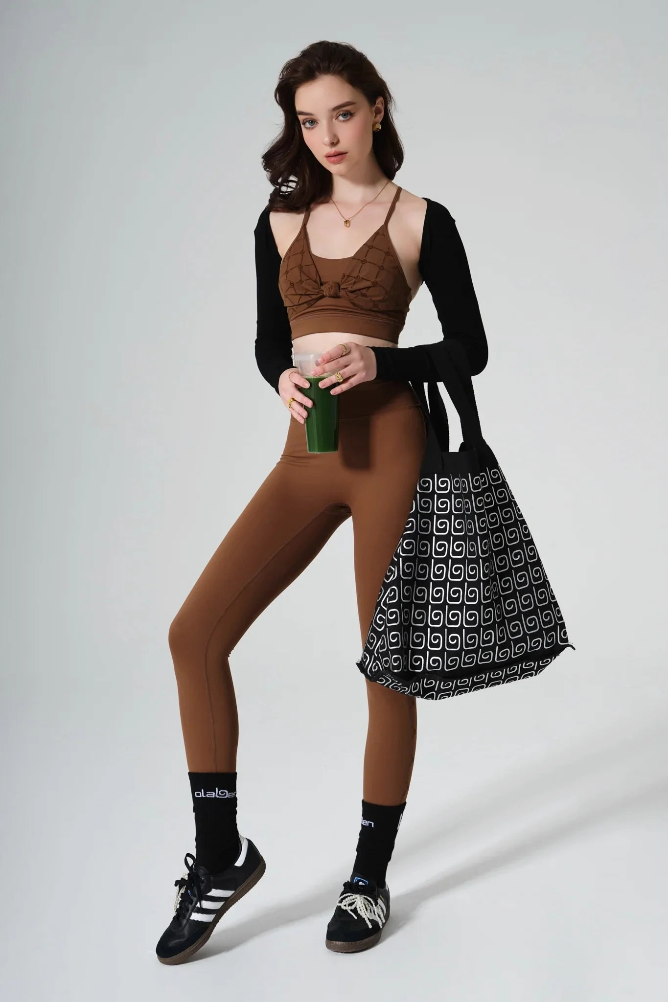 Luxurious Lani Monogram Bra - Gingerbread