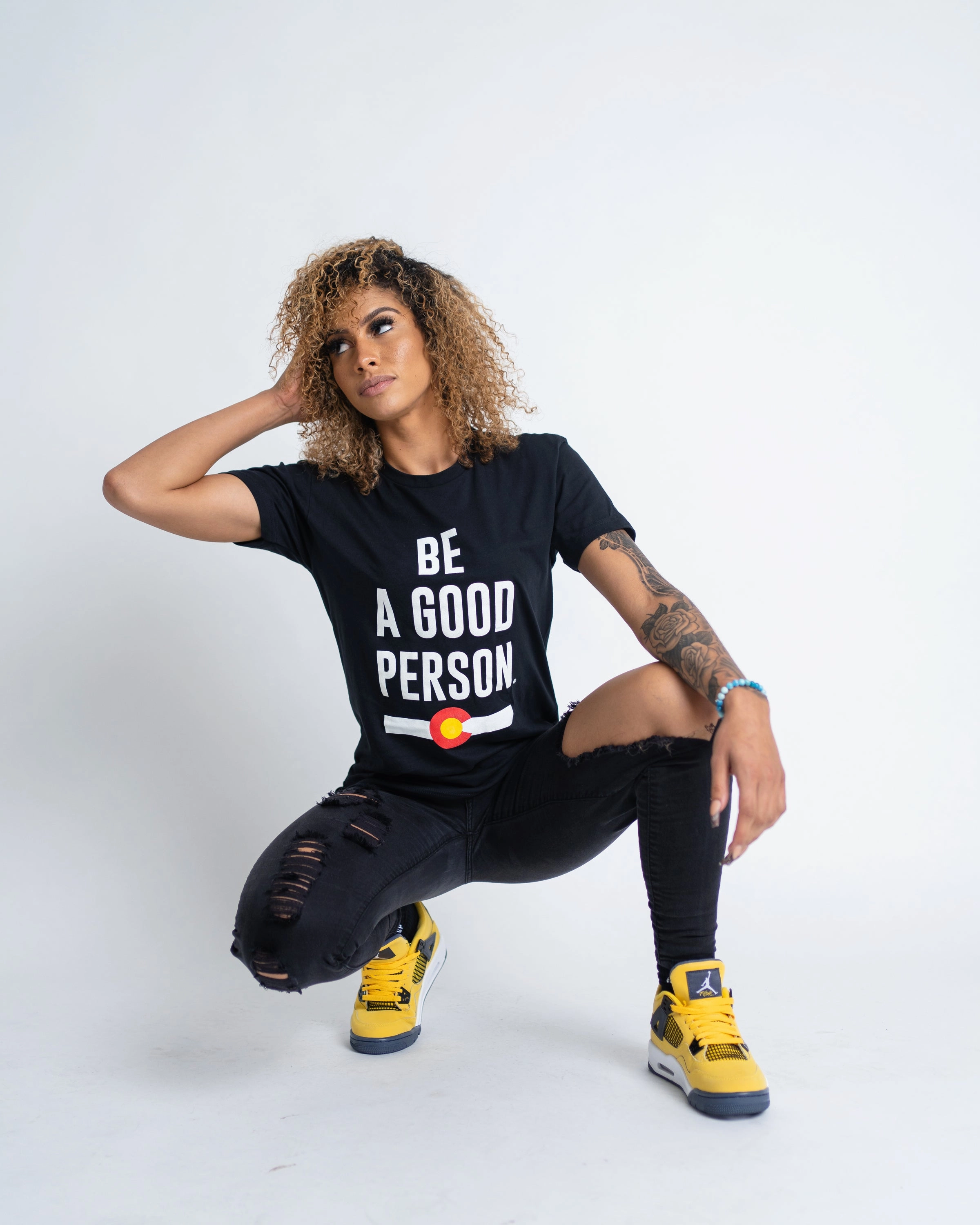 Signature Colorado Hometown T-Shirt - Black V neck elegance Bold and Comfortable