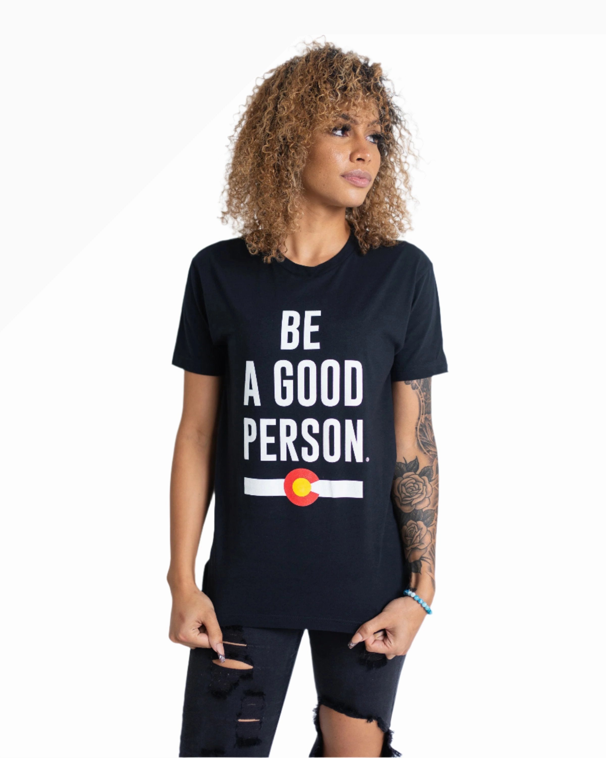 Signature Colorado Hometown T-Shirt - Black Adjustable Hem