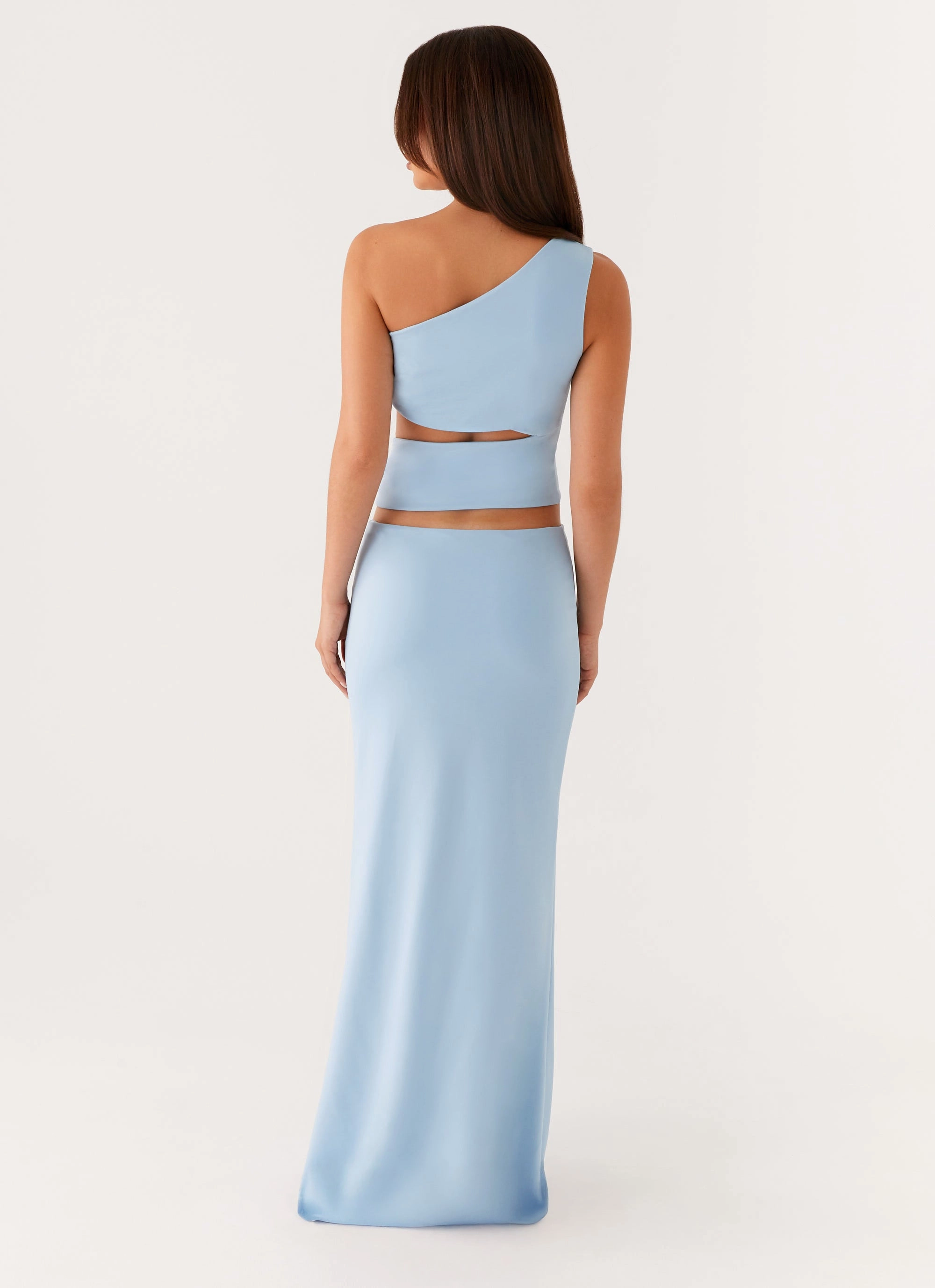 Laylani Cut Out Maxi Dress - Blue Comfortable Waistband