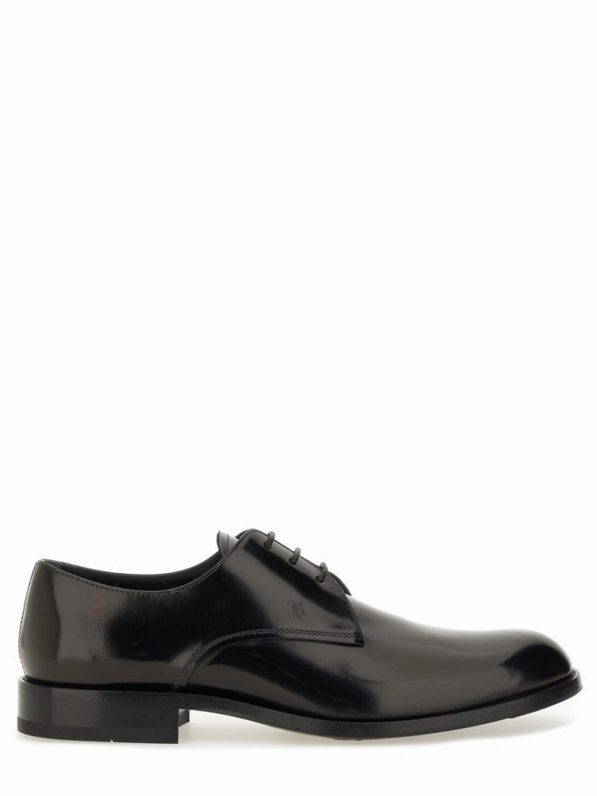 Leather Lace-Up Derby Shoe Soft Texture Italian Cut