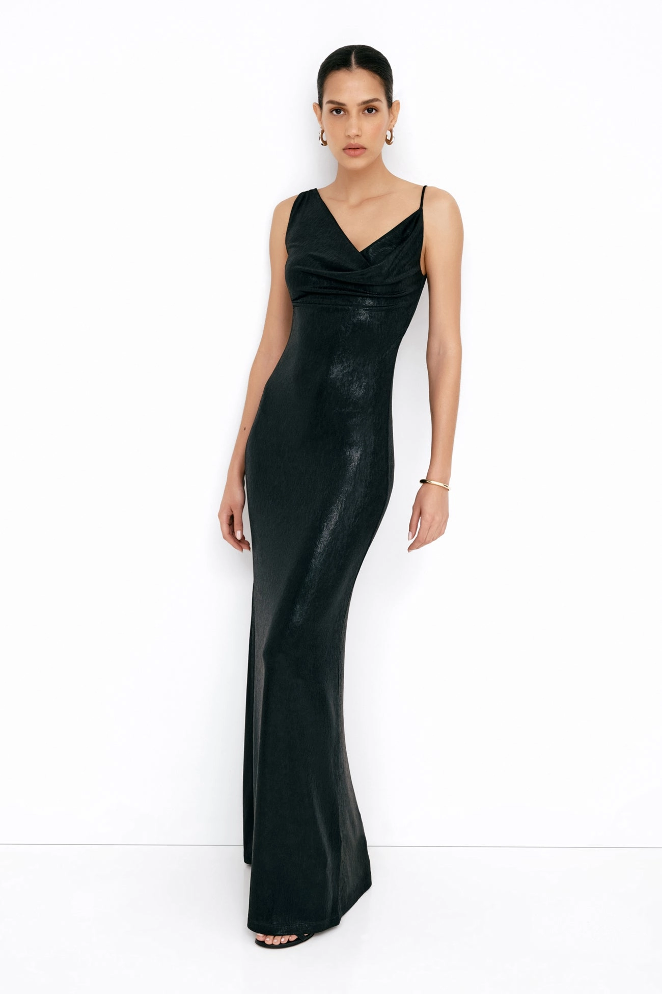 New York Clean Cut Liberty Metallic Gown