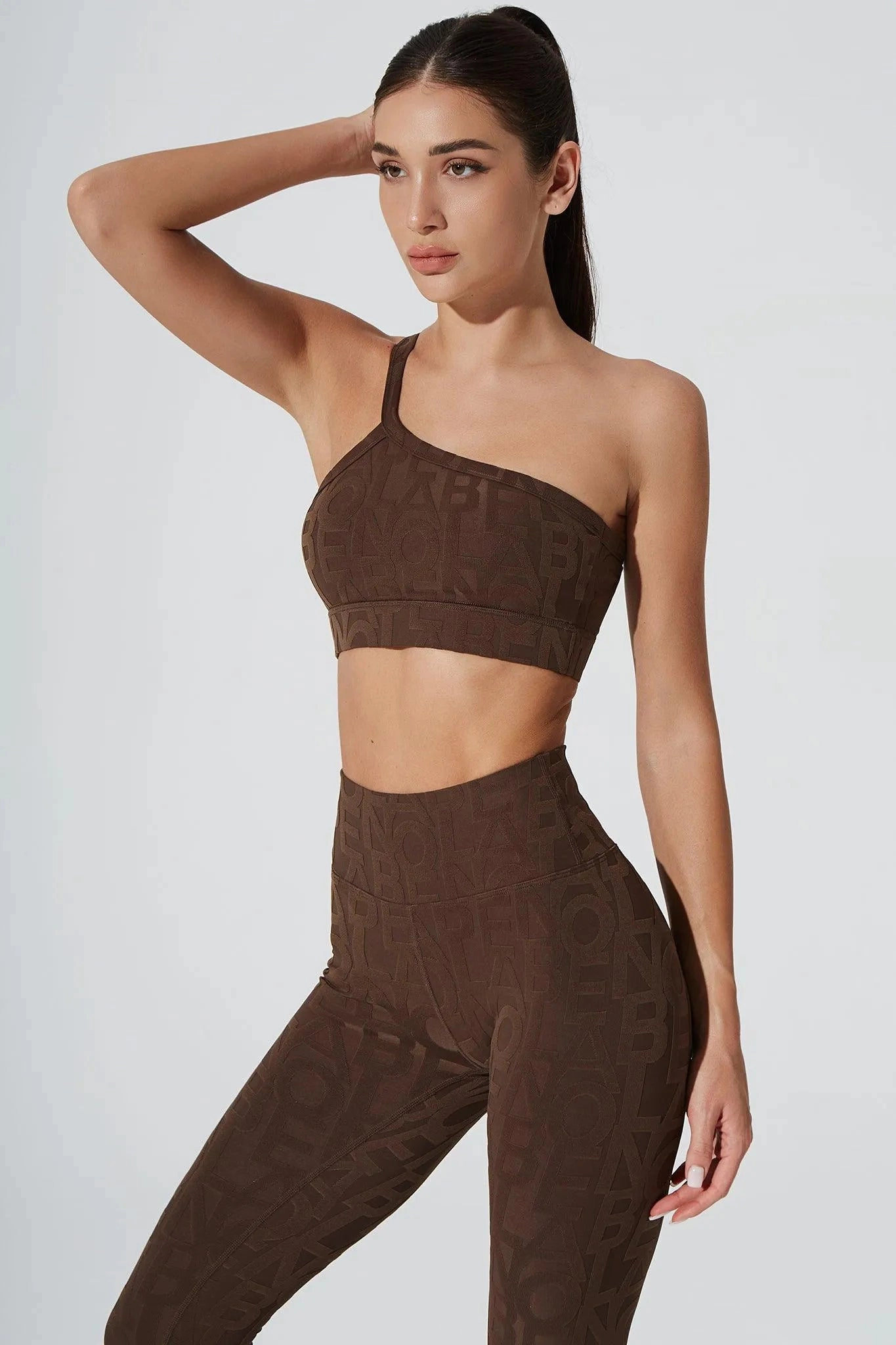 Neutral Colors Soft Closure Classic Serein 3D Single Strap Shoulder Bra - Chocolate