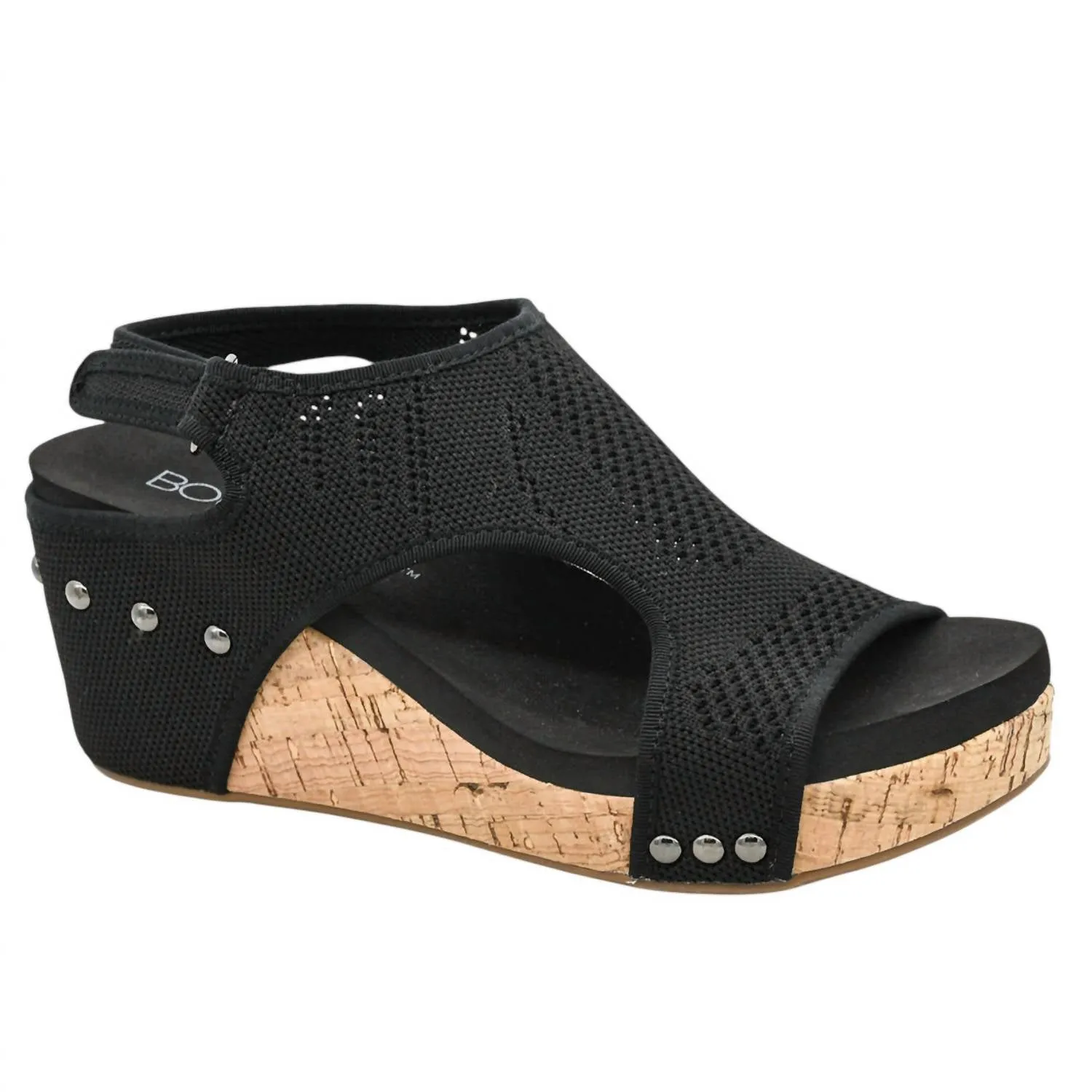 Women's Carley Knit Sandals In Black Comfy Strap