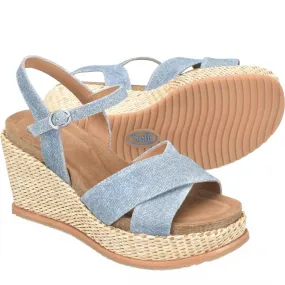 Seaside Wear Women's Diana Wedge Sandal In Denim