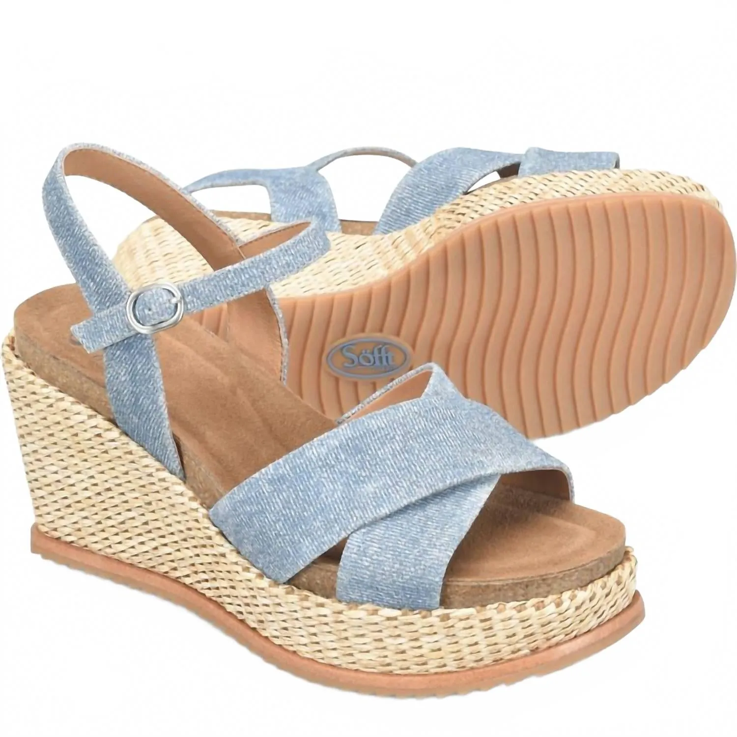Seaside Wear Women's Diana Wedge Sandal In Denim