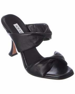Aquazzura Twist 95 Leather Mule Casual Comfort Slides User-Friendly