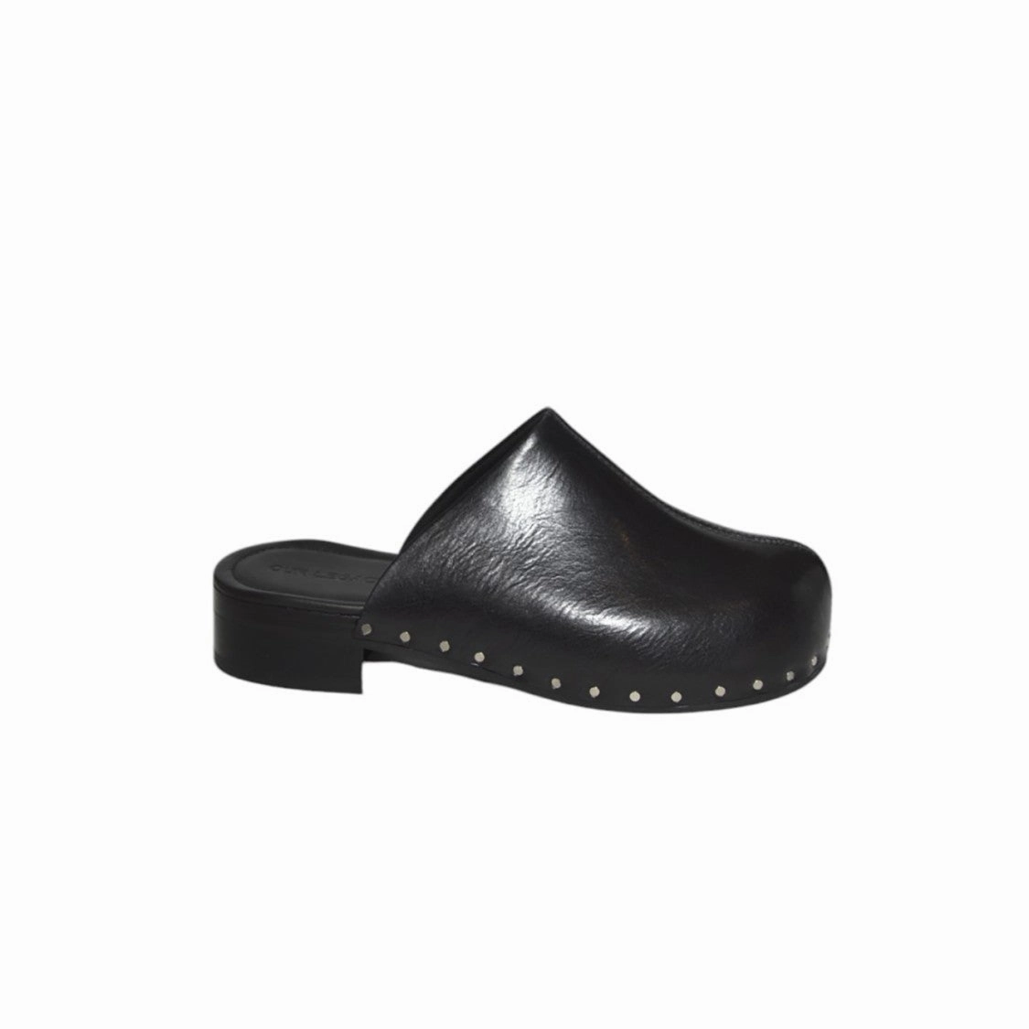 Reliable Naoto Black Leather Clog