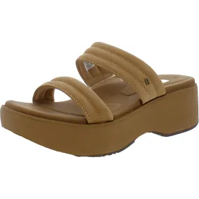 Lofty Lux Hi Womens Padded Insole Slip On Wedge Sandals Adjustable Strap System Stride Light