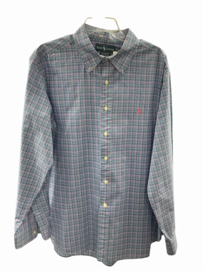 Brushed Inner Lining Ralph Lauren Men's Shirt Plaid XXL