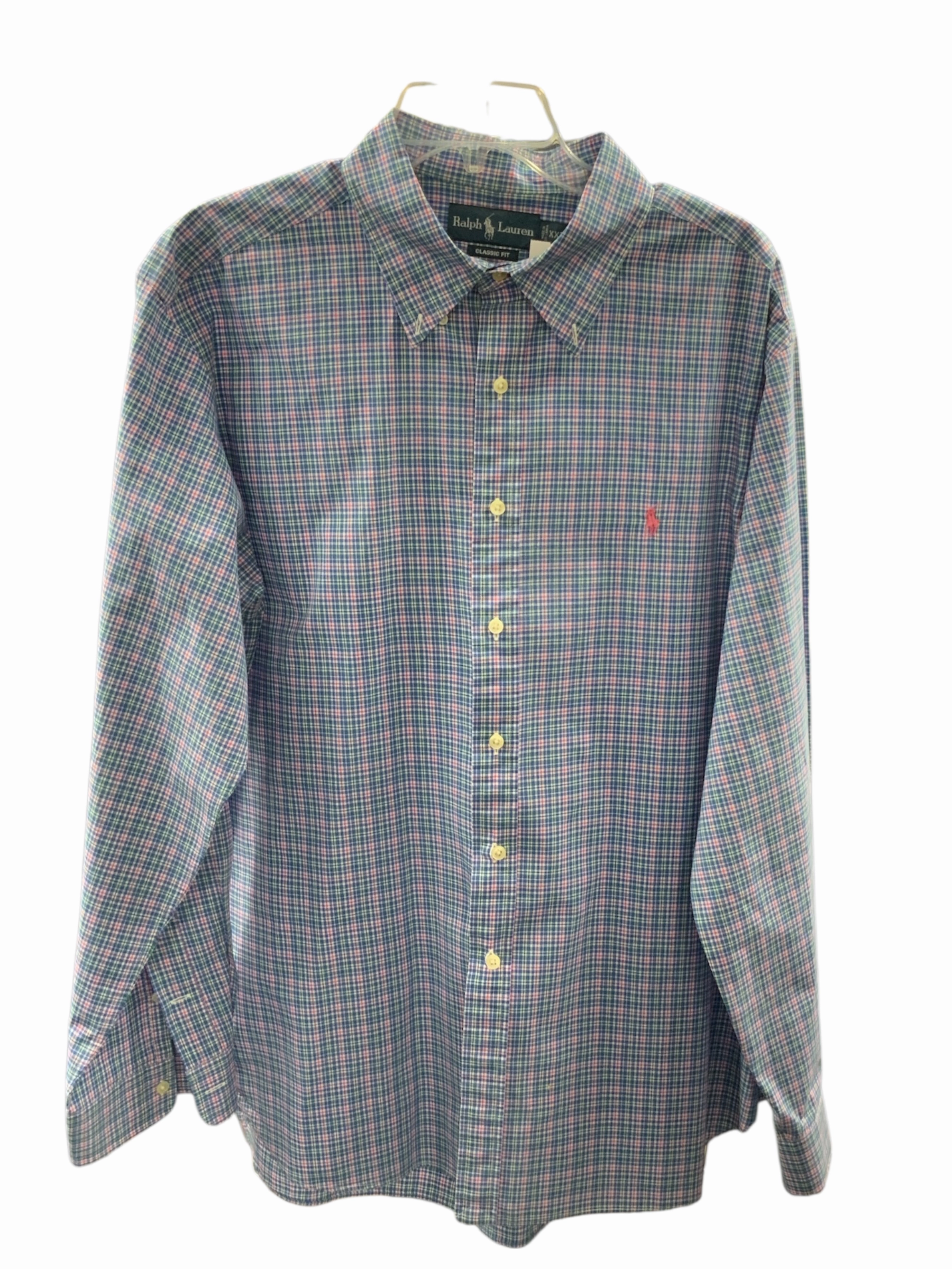 Brushed Inner Lining Ralph Lauren Men's Shirt Plaid XXL