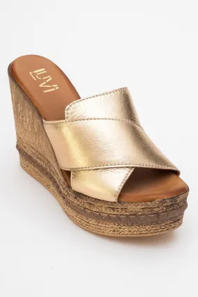 Lightweight Footwear Lois Wedge Leather Sandal