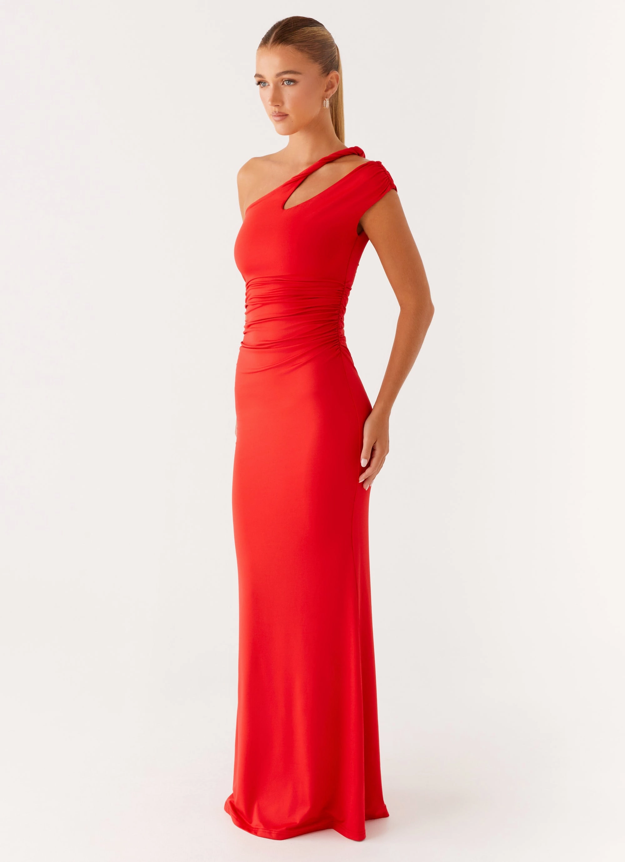 Lopez Maxi Dress - Tangerine Chic Fit Sophisticated Layers