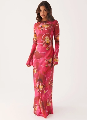 Lorde Maxi Dress - Orchid Pink Airy Drape