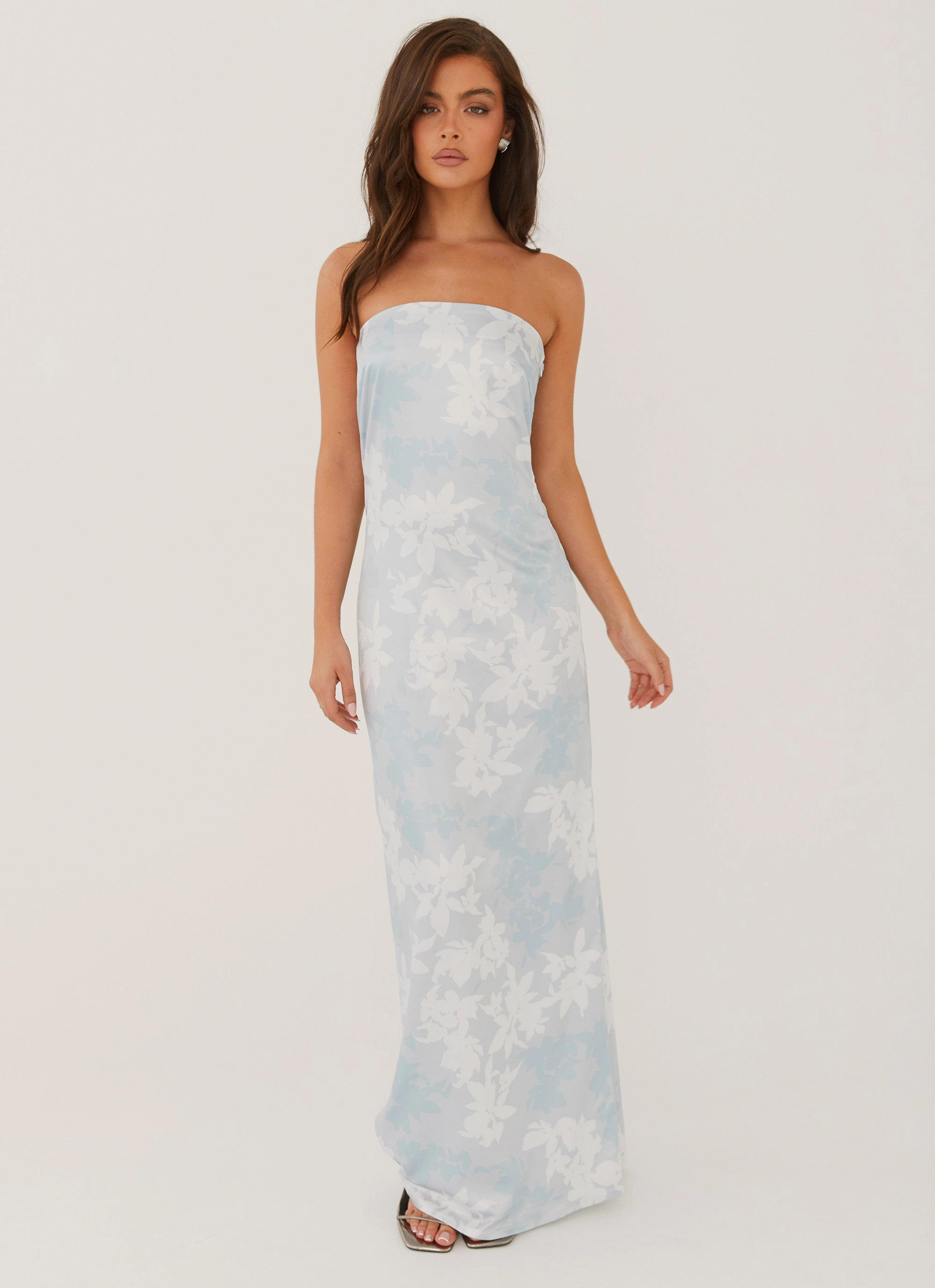 Polished look dress Trendy midi dress Love Me More Maxi Dress - Blue Blossom
