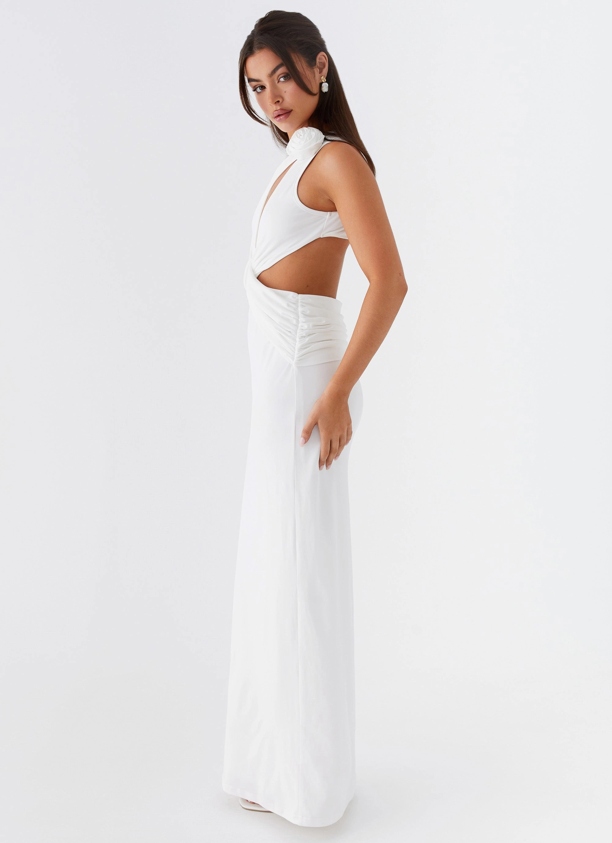 Refined Vibe Lovesome Rosa Maxi Dress - White
