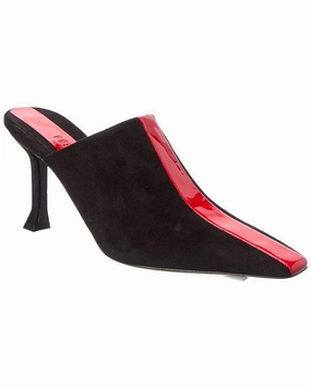 Ferragamo Sophye Suede & Patent Mule TPU Midsole
