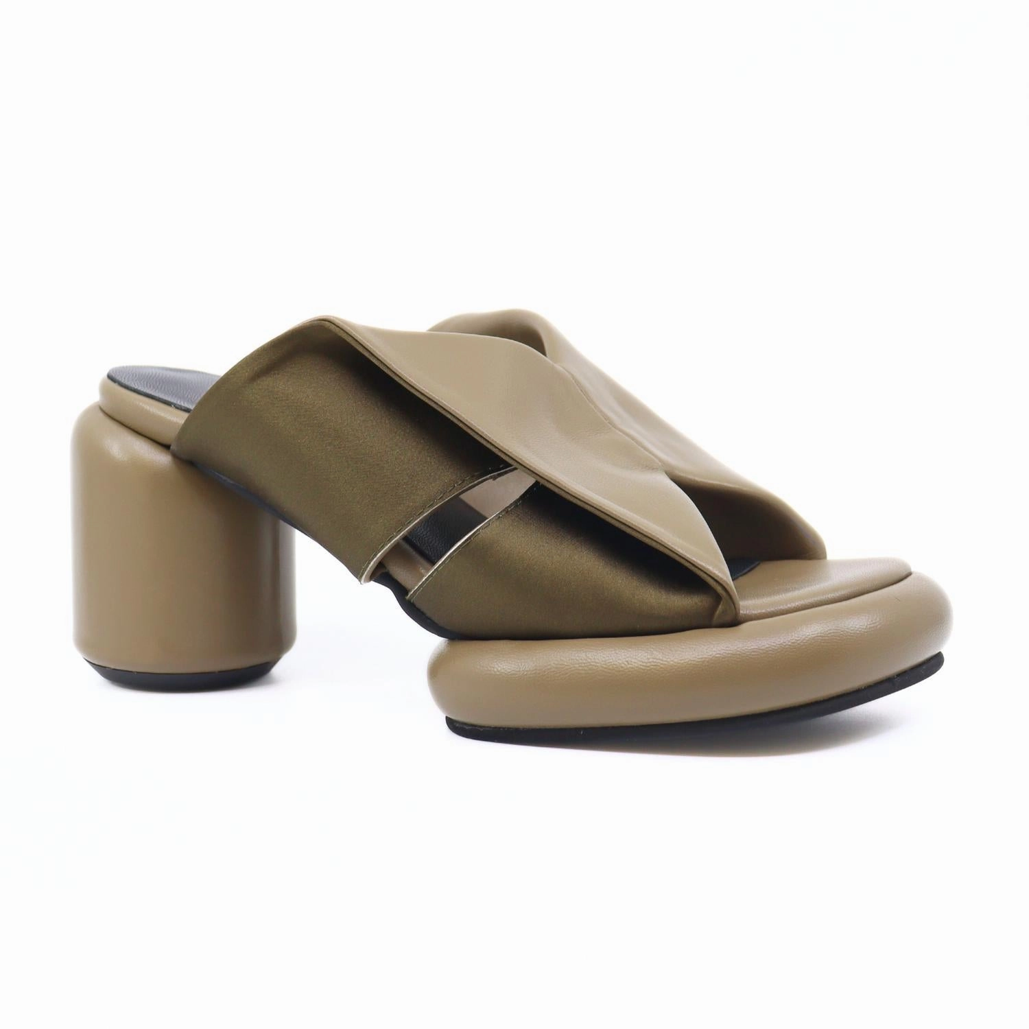 Women Mod Collar Mule In Green Effortless Slip-On Fit Comfortable relaxation