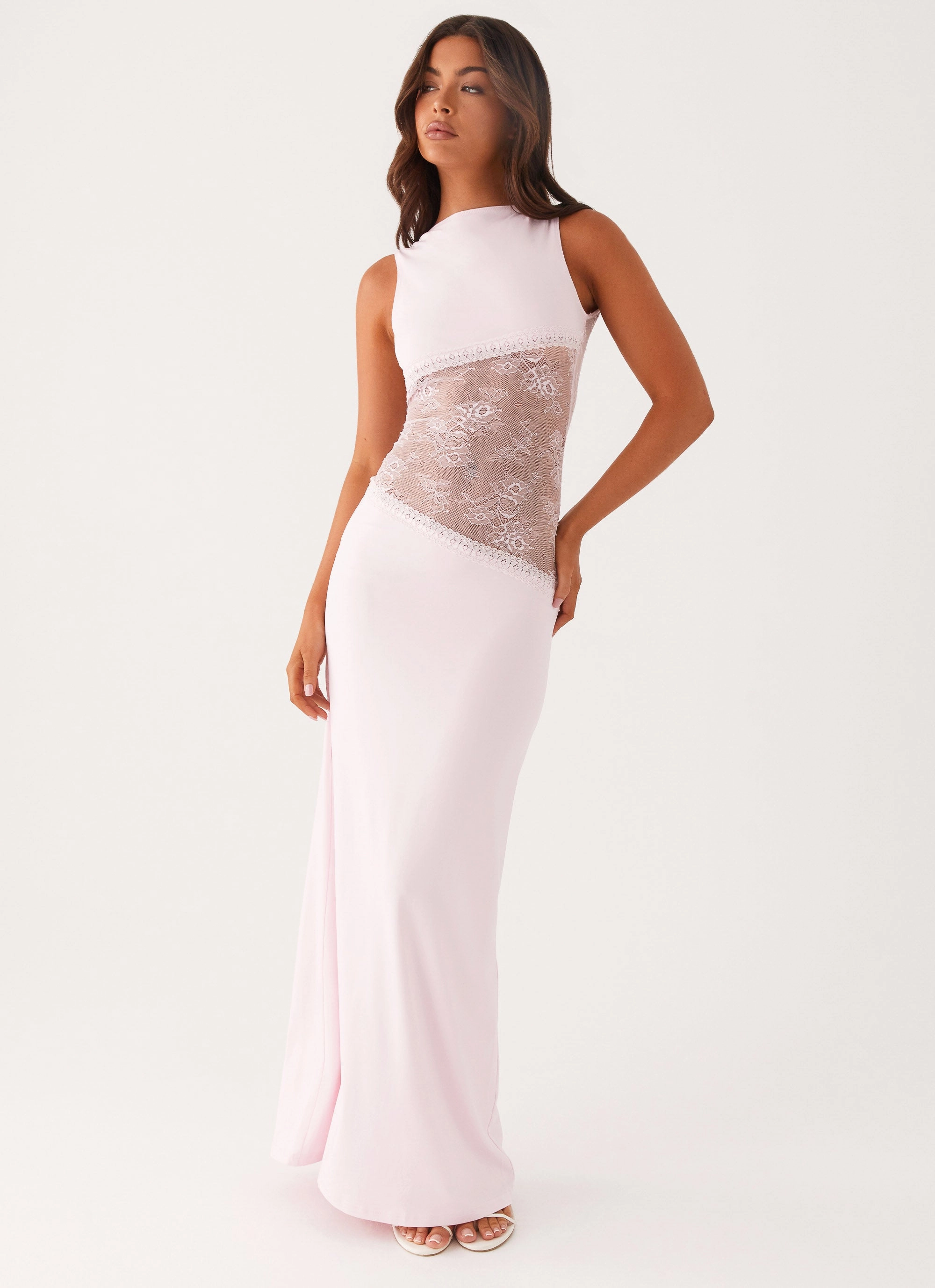 Lucinda Maxi Dress - Pink Smooth Fit Fashionable Layer