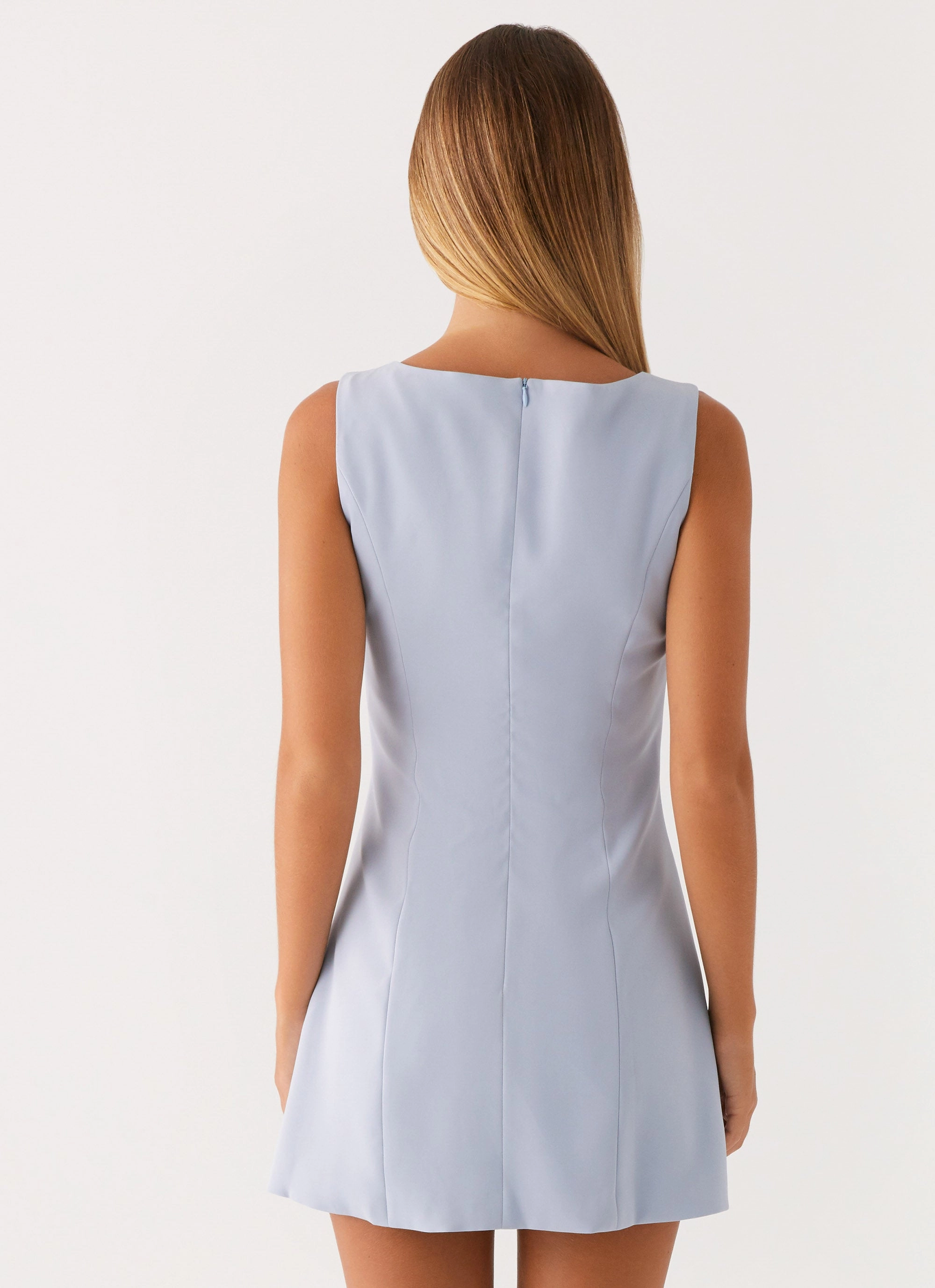 Lightweight Material Trendy Vibes Lucky Charm Mini Dress - Blue