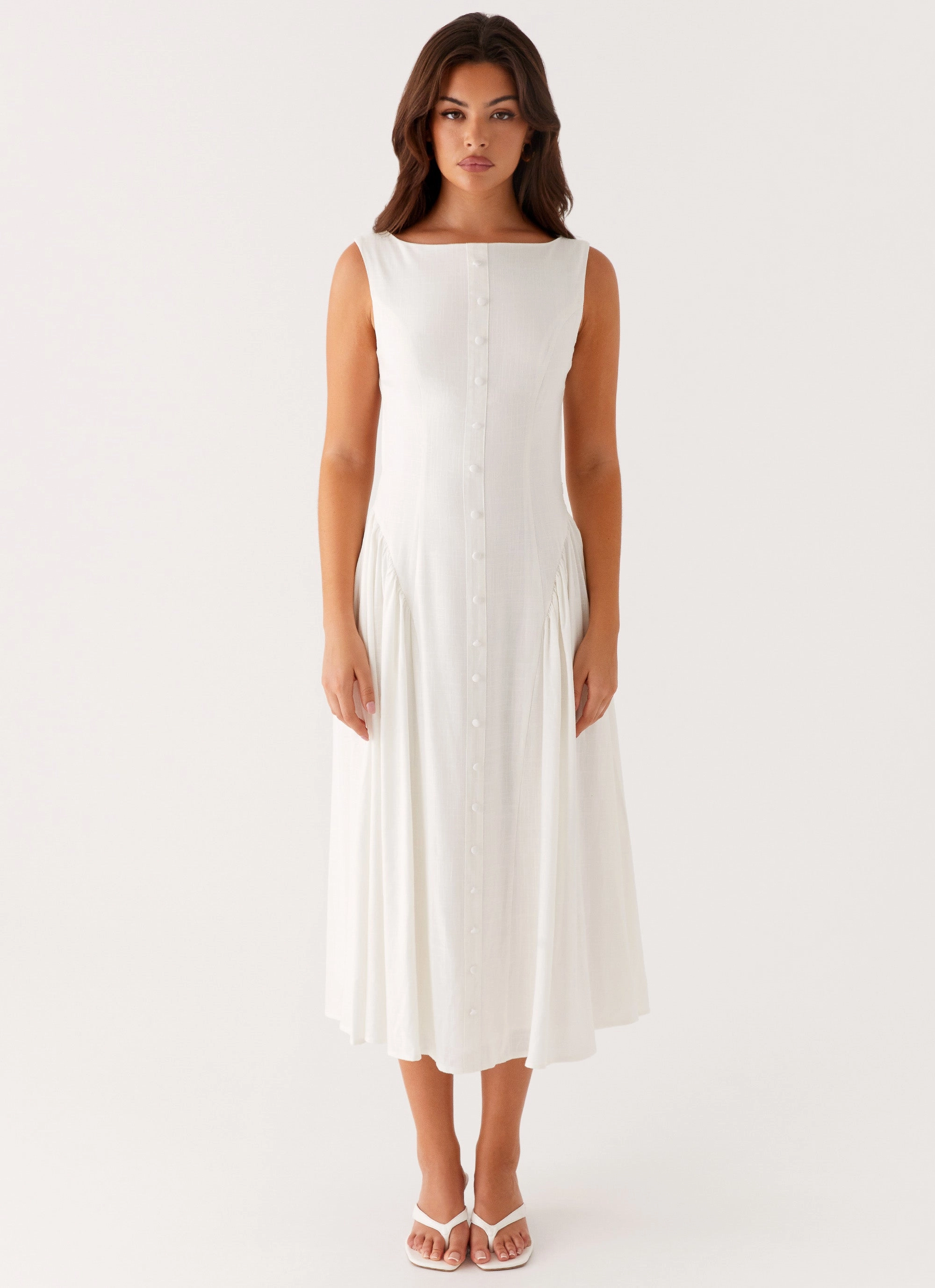 Cocktail Ready Maylah Midi Dress - White