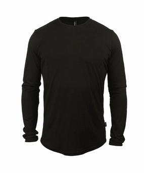 Clean Structure M. LIGHTWEIGHT MERINO LS TEE - BLACK