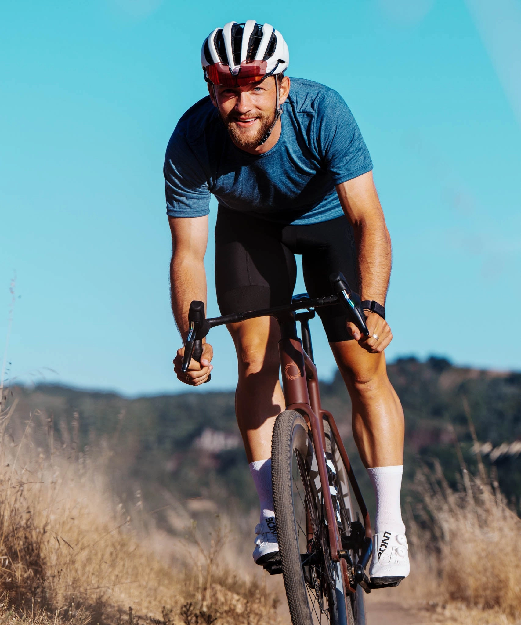 M. LIGHTWEIGHT MERINO TEE - SLATE HEATHER Clean Structure Friction Dispersing Weave