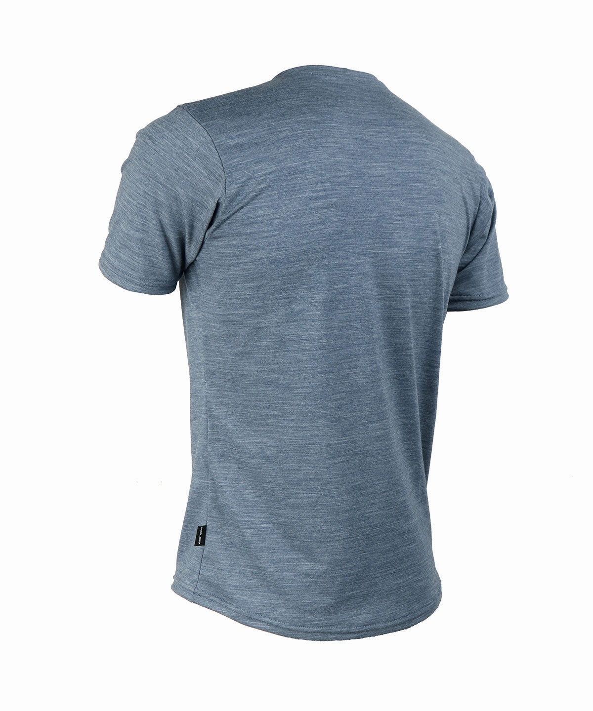 Reinforced Hemlines M. LIGHTWEIGHT MERINO TEE - SLATE HEATHER