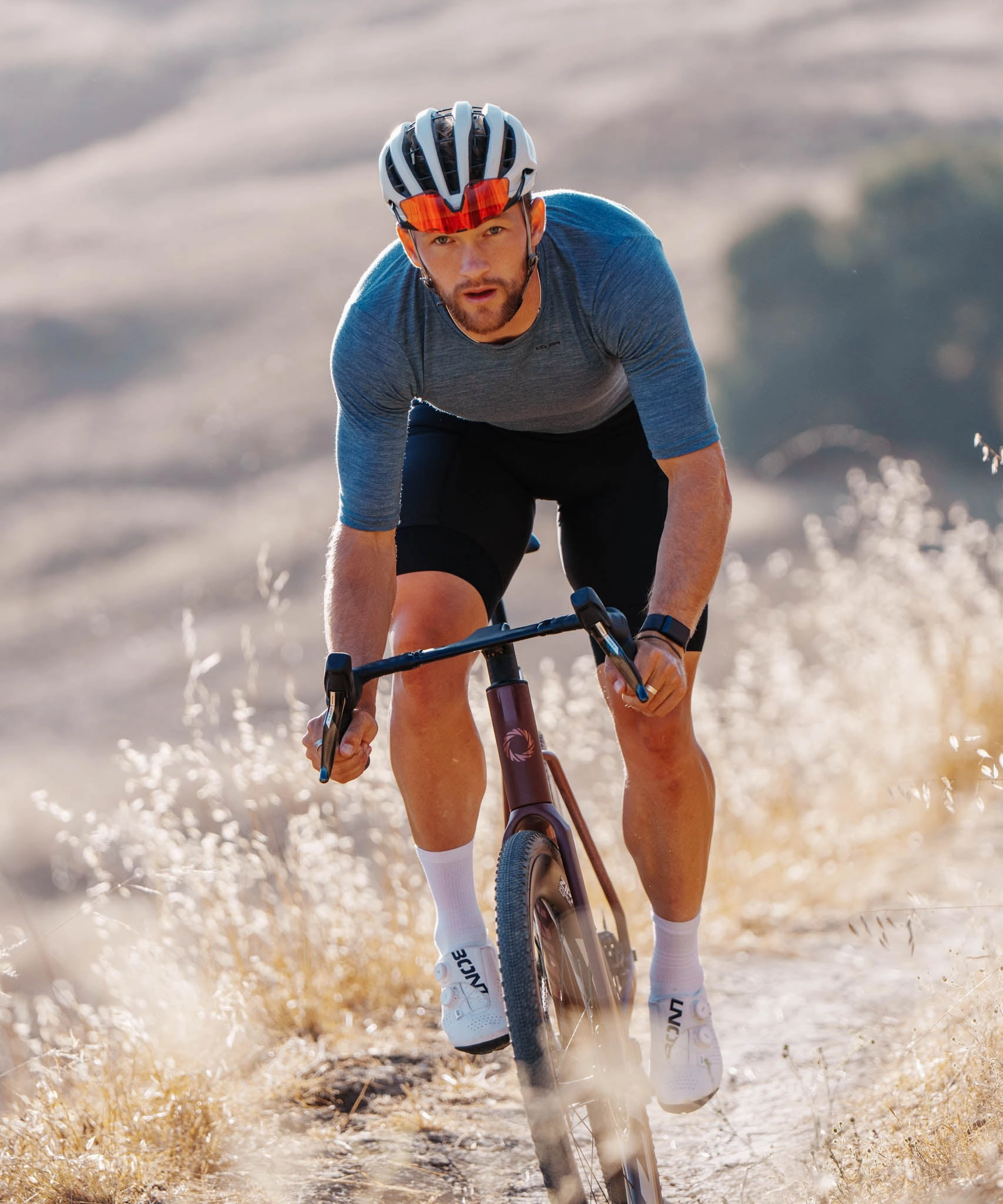 M. LIGHTWEIGHT MERINO ZIPPERLESS JERSEY - SLATE HEATHER Warm Up Daily Training