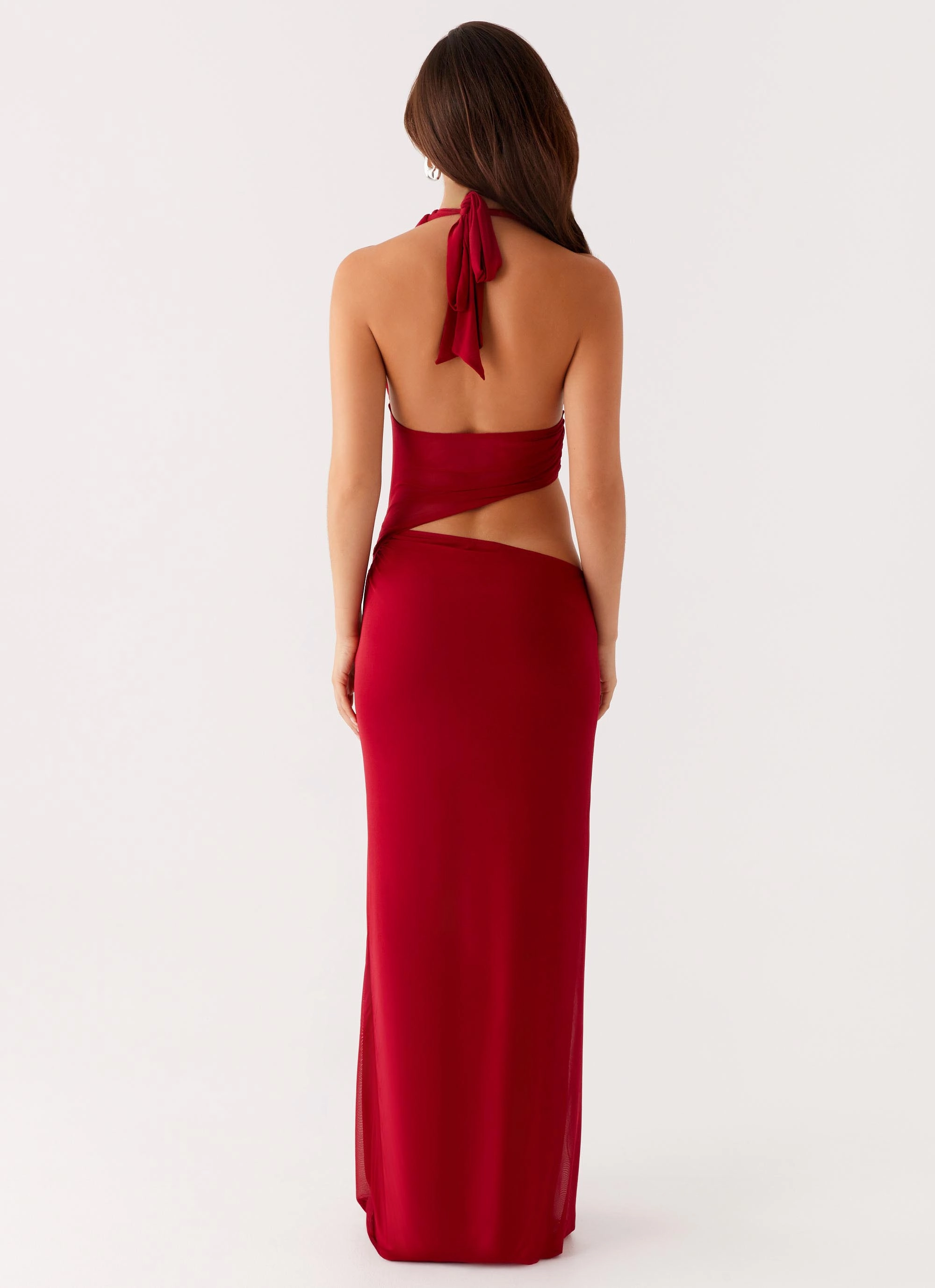 Main Act Halter Maxi Dress - Raspberry Fresh Palette