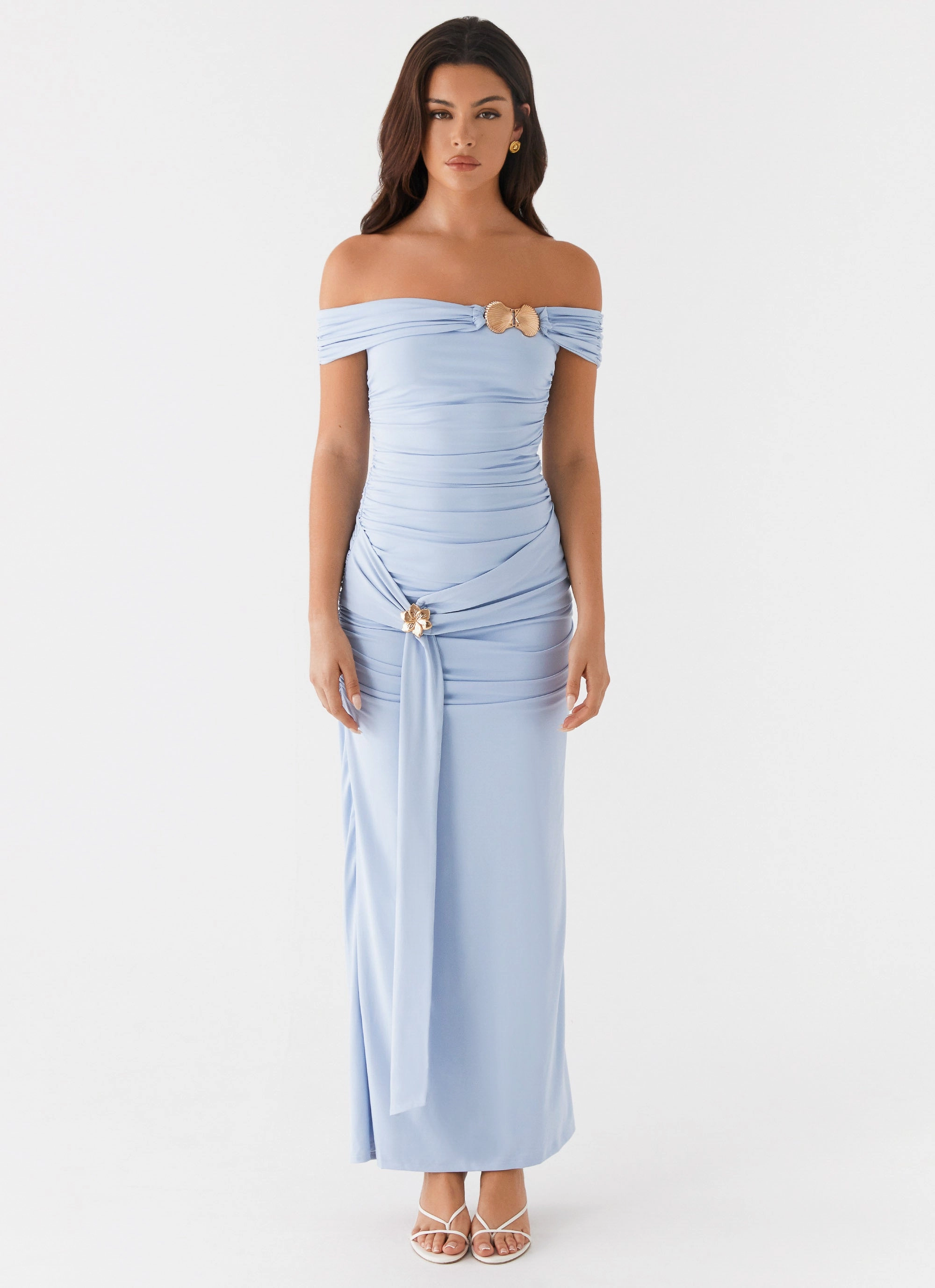 Majorly Maxi Dress - Blue Stain-Guard-Finish