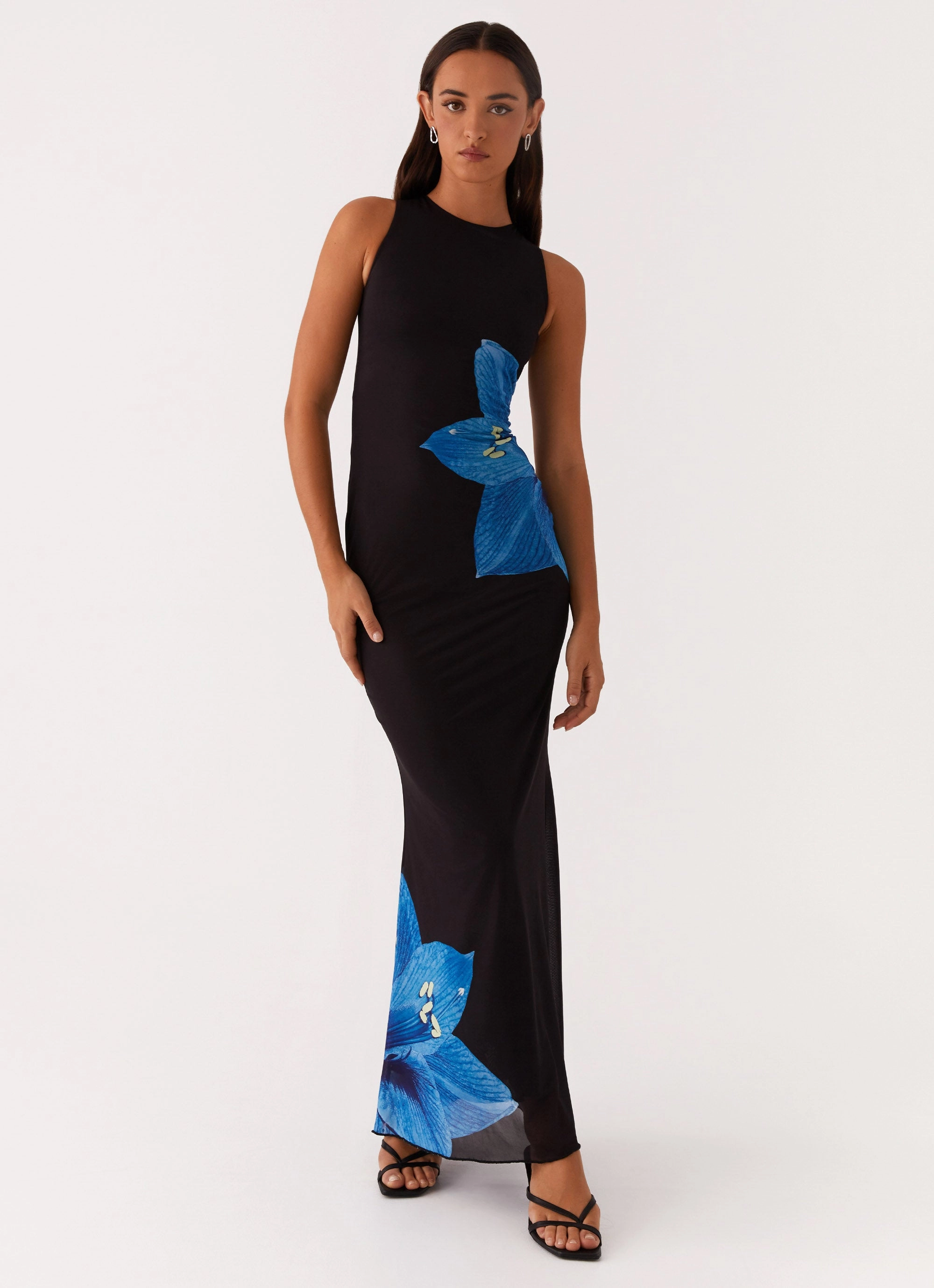 relaxed shape Manhattan Nights Maxi Dress - Black
