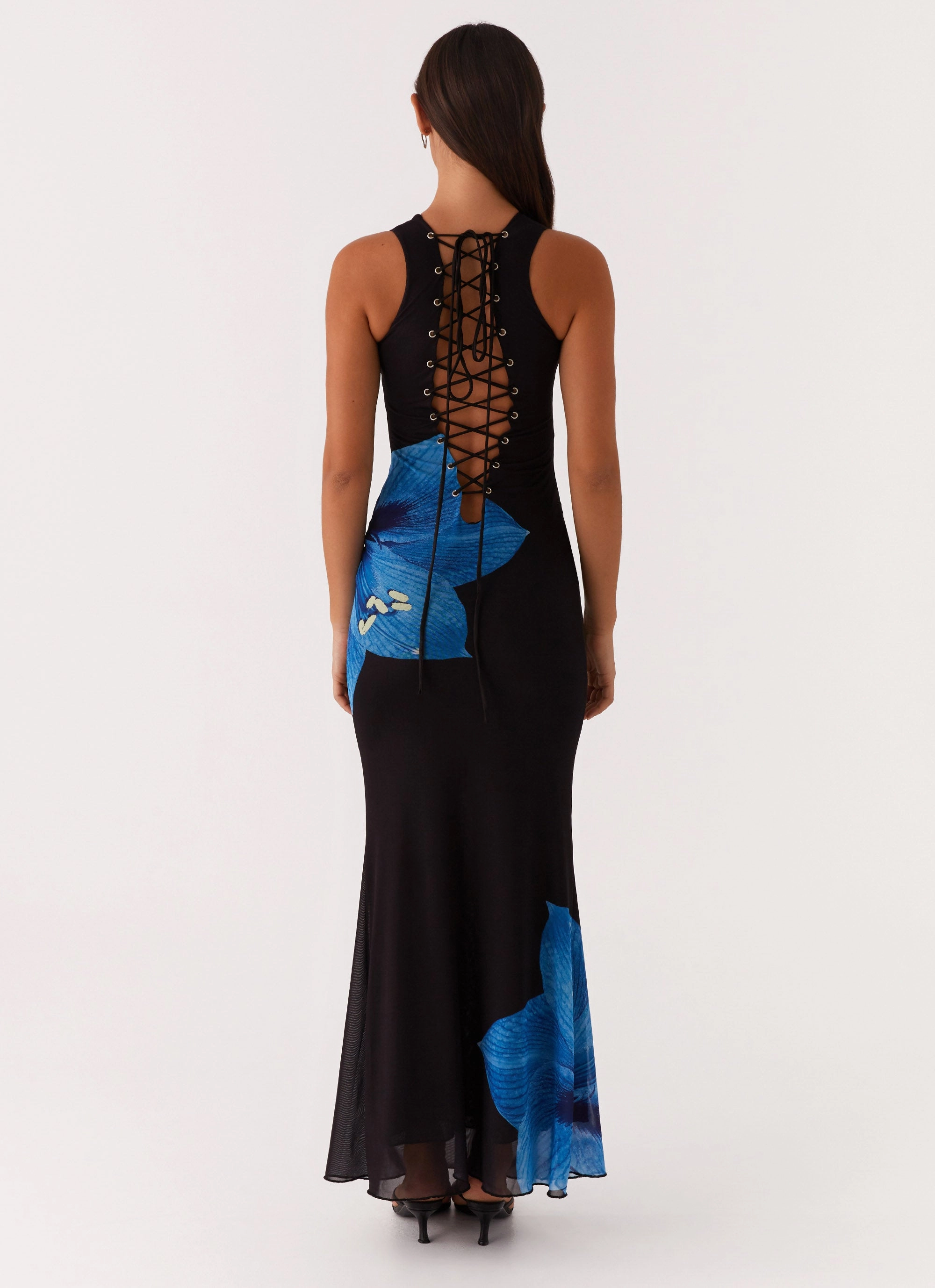 Manhattan Nights Maxi Dress - Black Basic Mood Artisanal-Detail