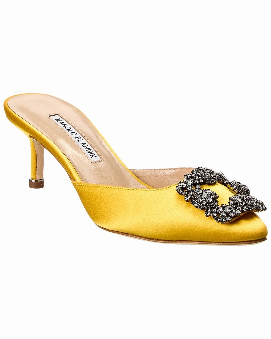 Beach Comfort Sandals Manolo Blahnik Hangisimu 50 Satin Mule