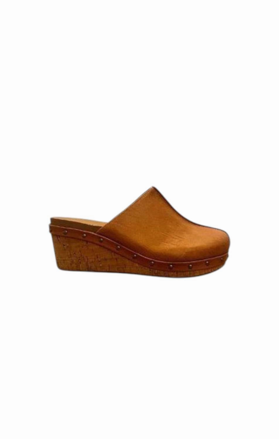 Women's Marley Wedge Clogs In Cognac Comfort Balance Adaptive Fit