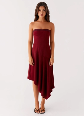 Matisse Midi Dress - Red Cool Structure PlushLining
