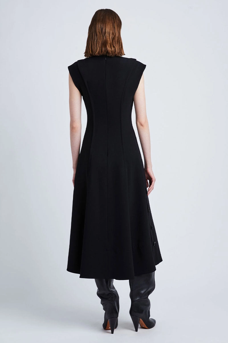 Slim Touch Matte Viscose Crepe Dress