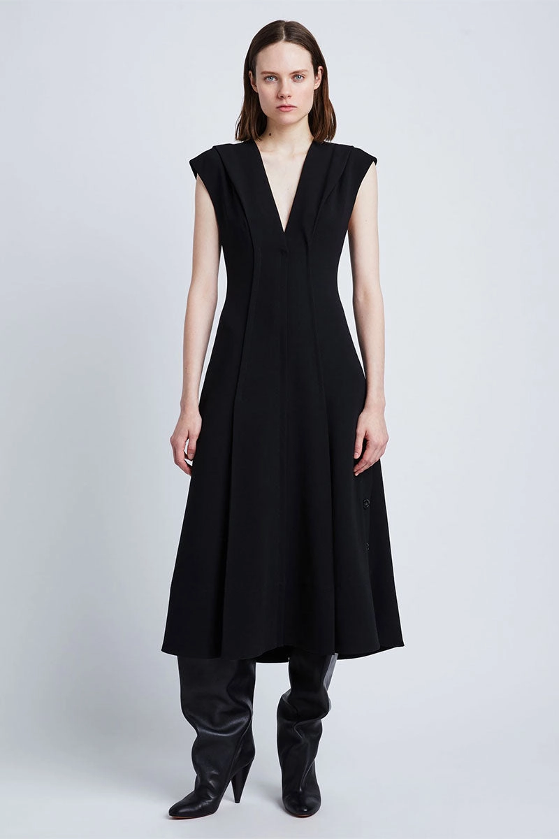 Anytime Fit Matte Viscose Crepe Dress