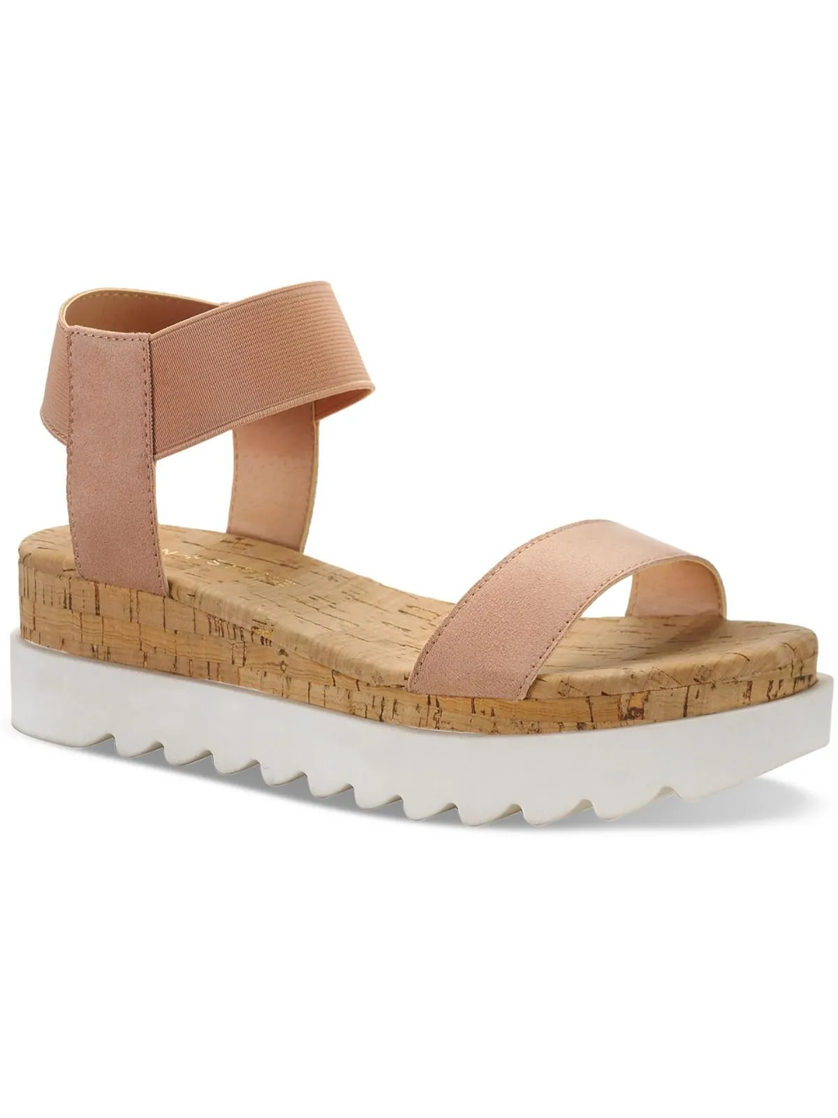 Melanyy Womens Laceless Open Toe Wedge Sandals tassel