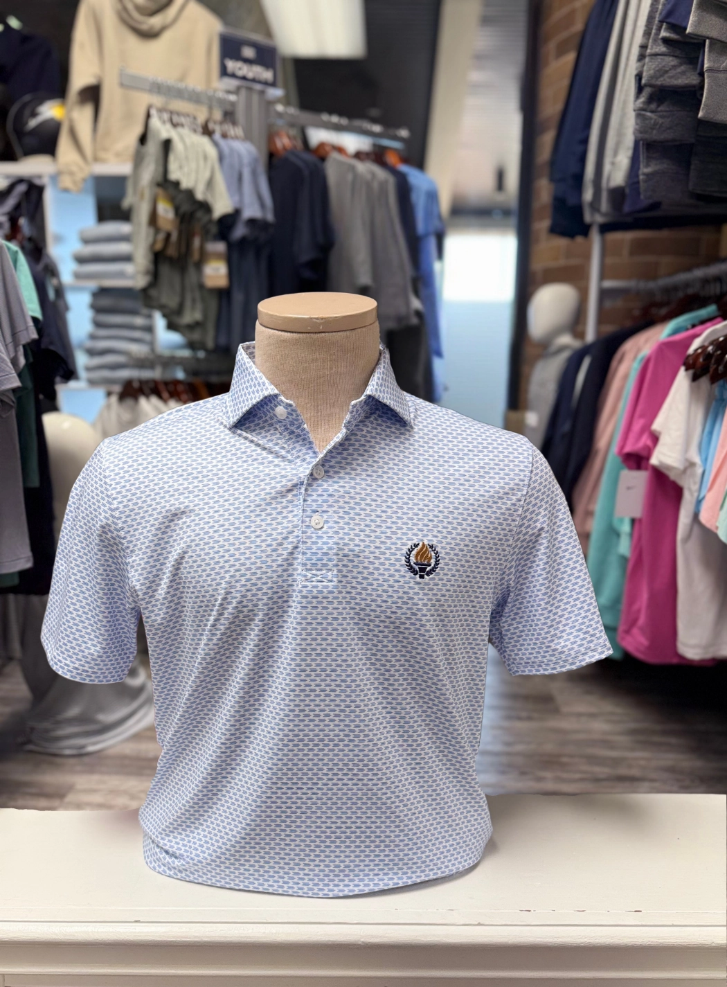 Chic Wearable ReinforcedShoulderPanels Men's Holderness & Bourne Polo, patterned, torch