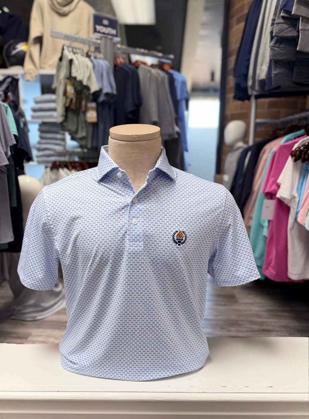 Men's Holderness & Bourne Polo, patterned, torch birthday party