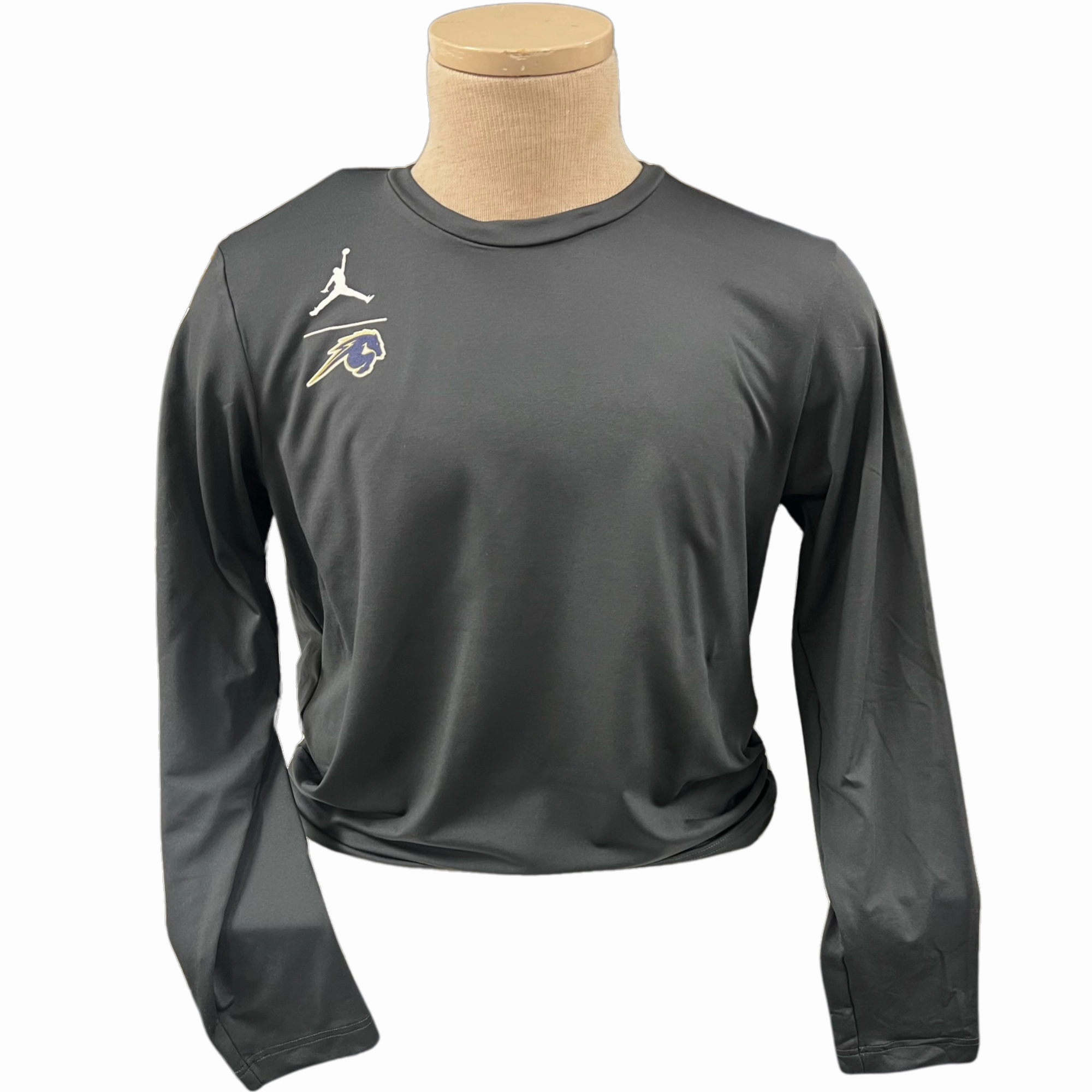 Tagless Design Men's Jumpman Performance LS Shirt, grey