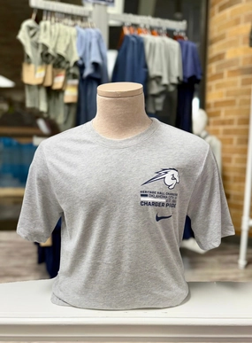 Men's Nike Dri-fit cotton tee, grey, left chest logo Timeless Wear Breezy Comfort